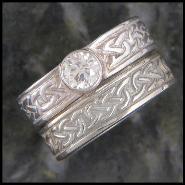 Josephine's Knot, Lover's Knot Celtic Diamond Wedding Set