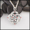 Engraving Placement on Large Personalized Josephine Knot pendant in sterling silver