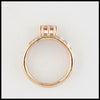 Overhead view of Malaya Garnet Celtic Gold Ring