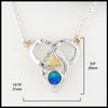 3/4 inch by 13/16 inch Opal Doublet Pendant 