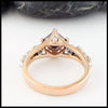 Rear view Garnet Celtic Knot Ring 