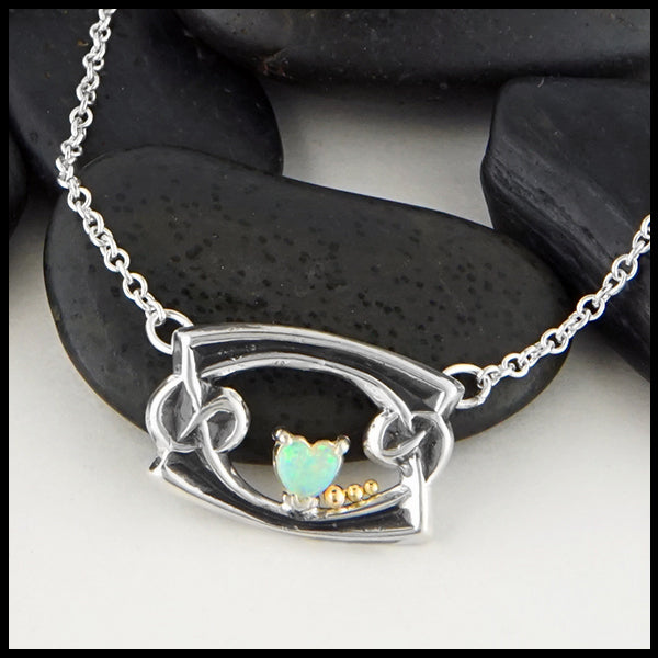 Heart Shaped Opal Necklace