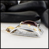 Profile view Custom Garnet in Sterling Silver Pendant