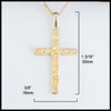 5/8 inch by 1 3/16 inches Trinity Scroll Cross in 14K Gold
