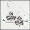 1/2 inch by 9/16 inch Heart Shaped Shamrock Drop Earrings
