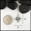 23mm long and 20mm wide Trinity knot pendant