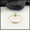 back view of the pear shaped tsavorite ring