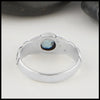 Rear view of Ban Tigherna Celtic Ring with Aquamarine