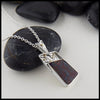 Profile view Boulder Opal Pendant on 18" cable chain