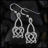 Open Heart Knot Drop Earrings