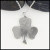Rear flatback view of Celtic Shamrock Heart Pendant 