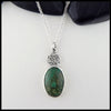 Azurite Chrysocolla Josephine's Knot Pendant in Silver