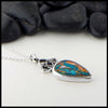 Profile view Starlight Knot Turquoise Pendant