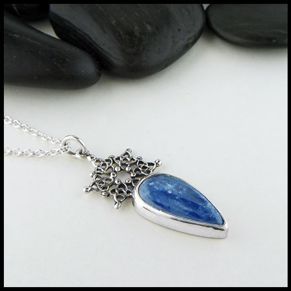 Celtic Starlight Snowflake Pendant with Kyanite