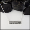 Engraved bar necklace