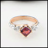 Garnet Celtic Knot Ring 