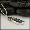 Profile view Queensland Boulder Opal Matrix Pendant
