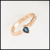 Trinity Scroll Ring with Tourmaline