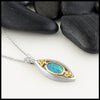 Profile view black opal pendant