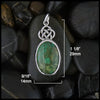 Azurite Pendant measures 9/16" by 1 1/8"