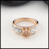Front view of Malaya Garnet Celtic Gold Ring