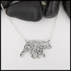 Overhead view Personalized Celtic Bear Pendant "Nana"