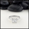 Princess cut diamond ring in 14K White gold