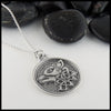 Profile view Personalized Celtic Wolf Pendant