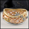 unique band with sapphire 