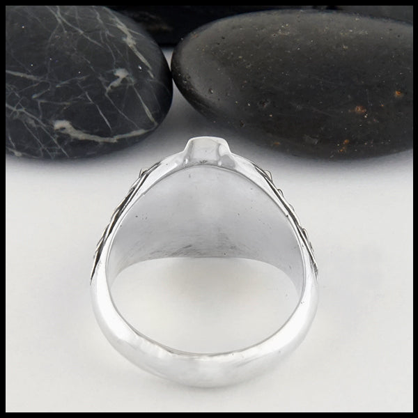 Rear view of Grand Ornate Cross Ring