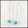 Turquoise Bead Threader Earrings