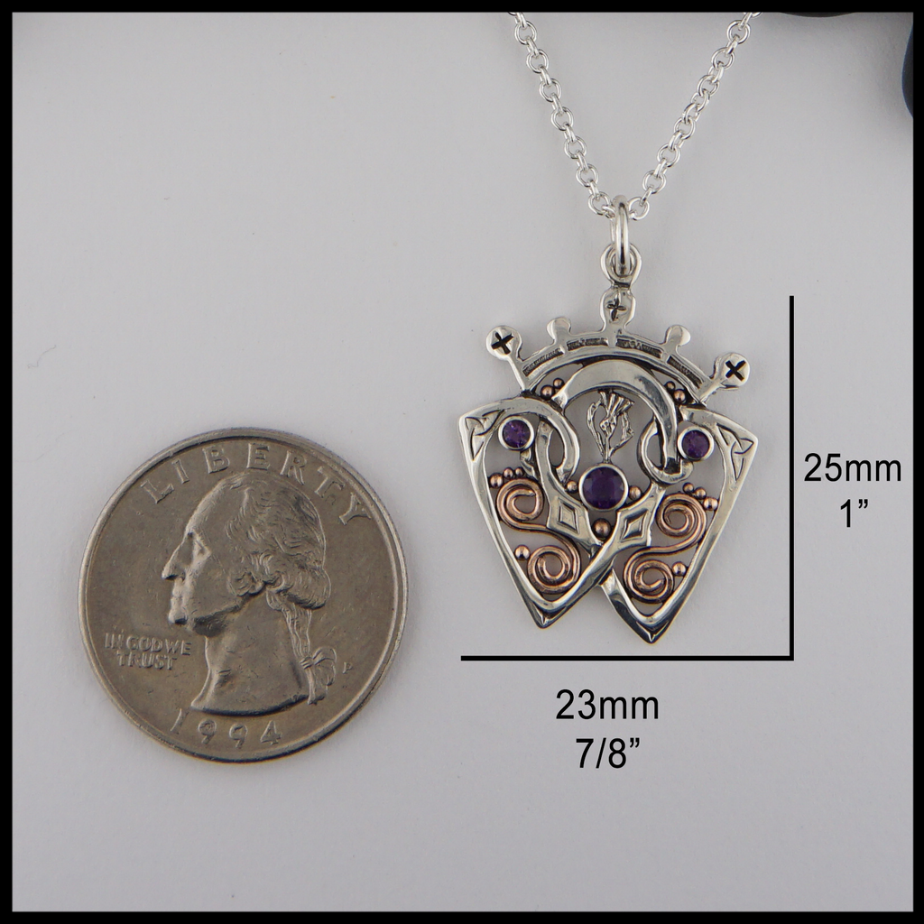 Pendant measurements 7/8" by 1".