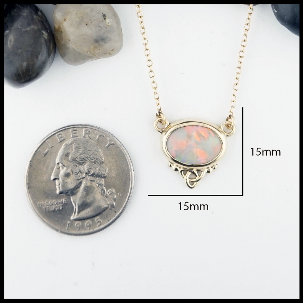 Gold Trinity Opal Necklace