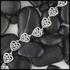 Sterling silver heart link bracelet