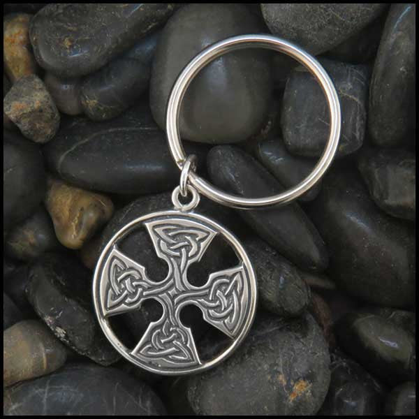 Medallion Cross Key Chain