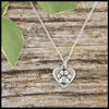 Personalized paw print necklace in sterling silver
