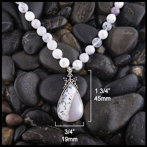 Dendritic Opal measurements 3/4" by 1 3/4".